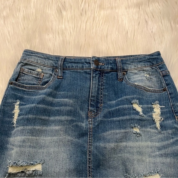 Mossimo Supply Co. Mini Cut Off Denim Skirt - Picture 4 of 9